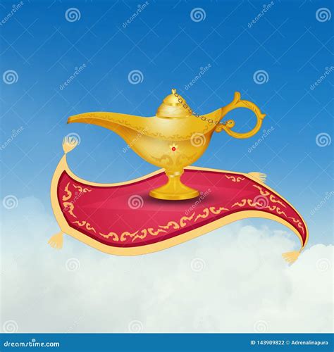 Aladdin riding a magical carpet